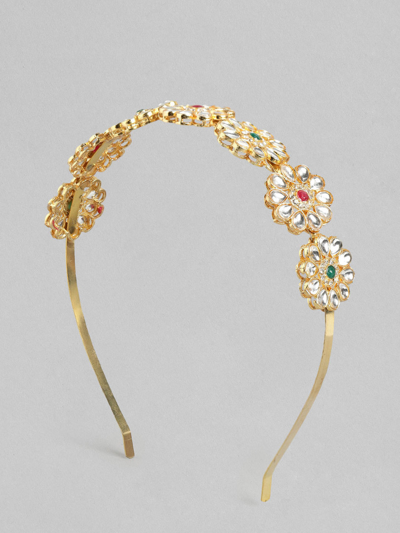 Anouk Women Gold-Plated Kundan Embellished Hairband